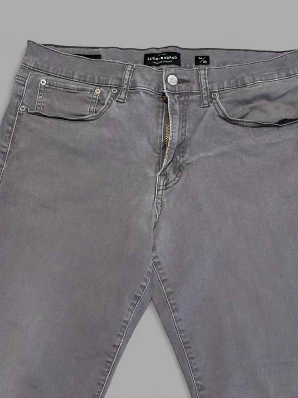 Lucky Brand Men's Gray 121 Slim Straight Pants 34x30